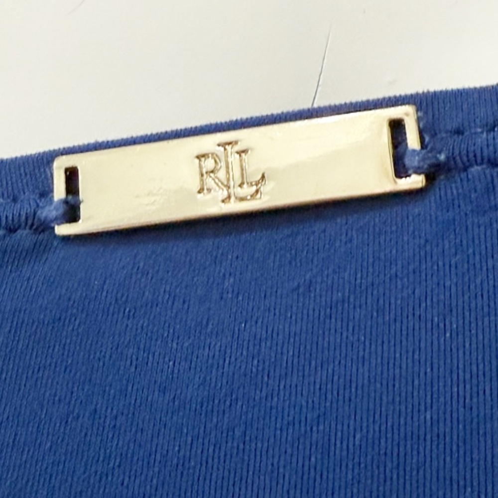 Lauren Ralph Lauren Blue Bikini Bottoms Classic Swim - Picture 6 of 6